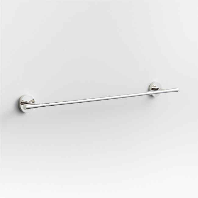 Tapered Polished Chrome Bath Towel Bar 24" - Image 0