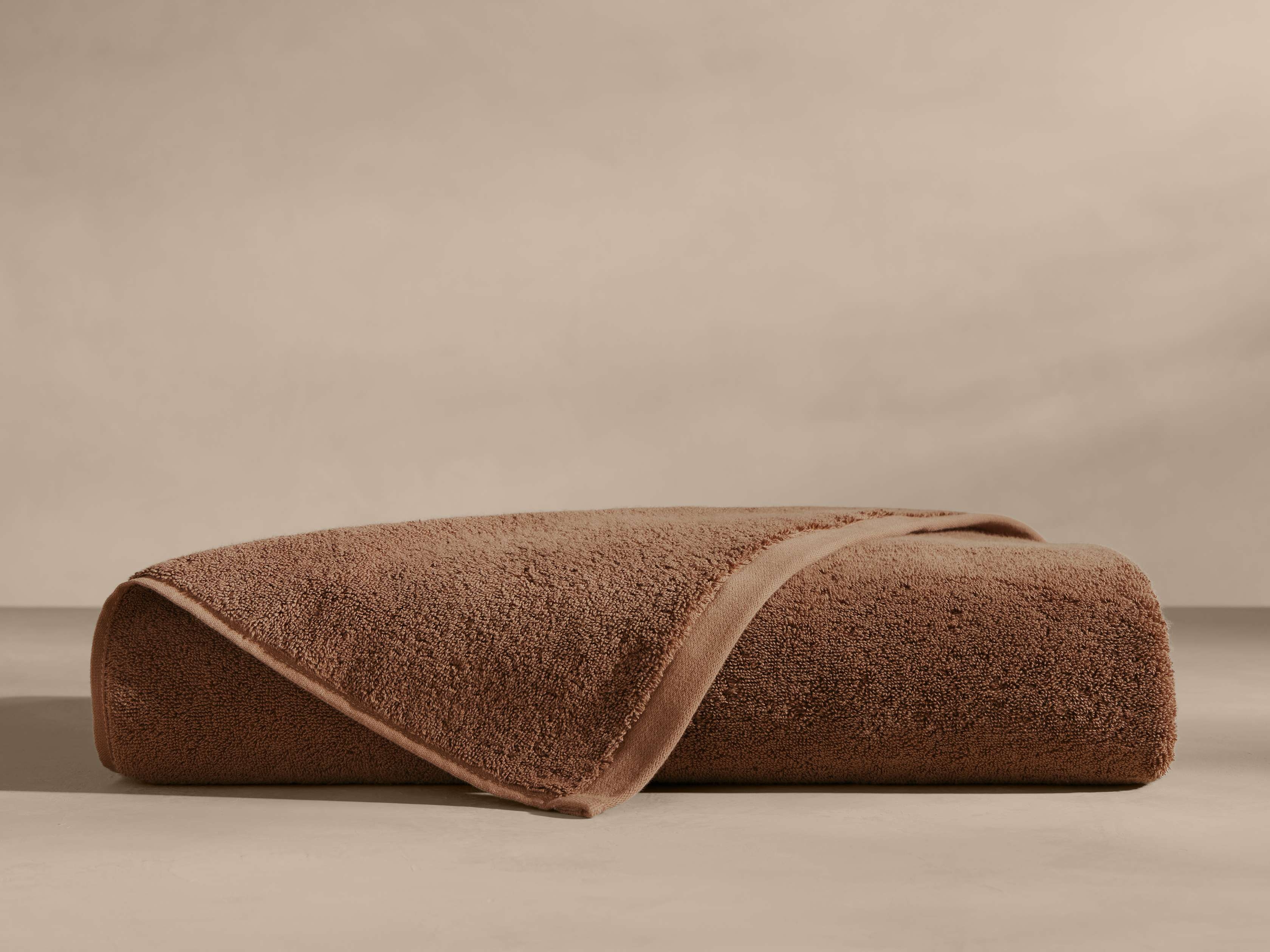 Premium Turkish Bath Sheet in Cotton Orange  Clay - Image 0