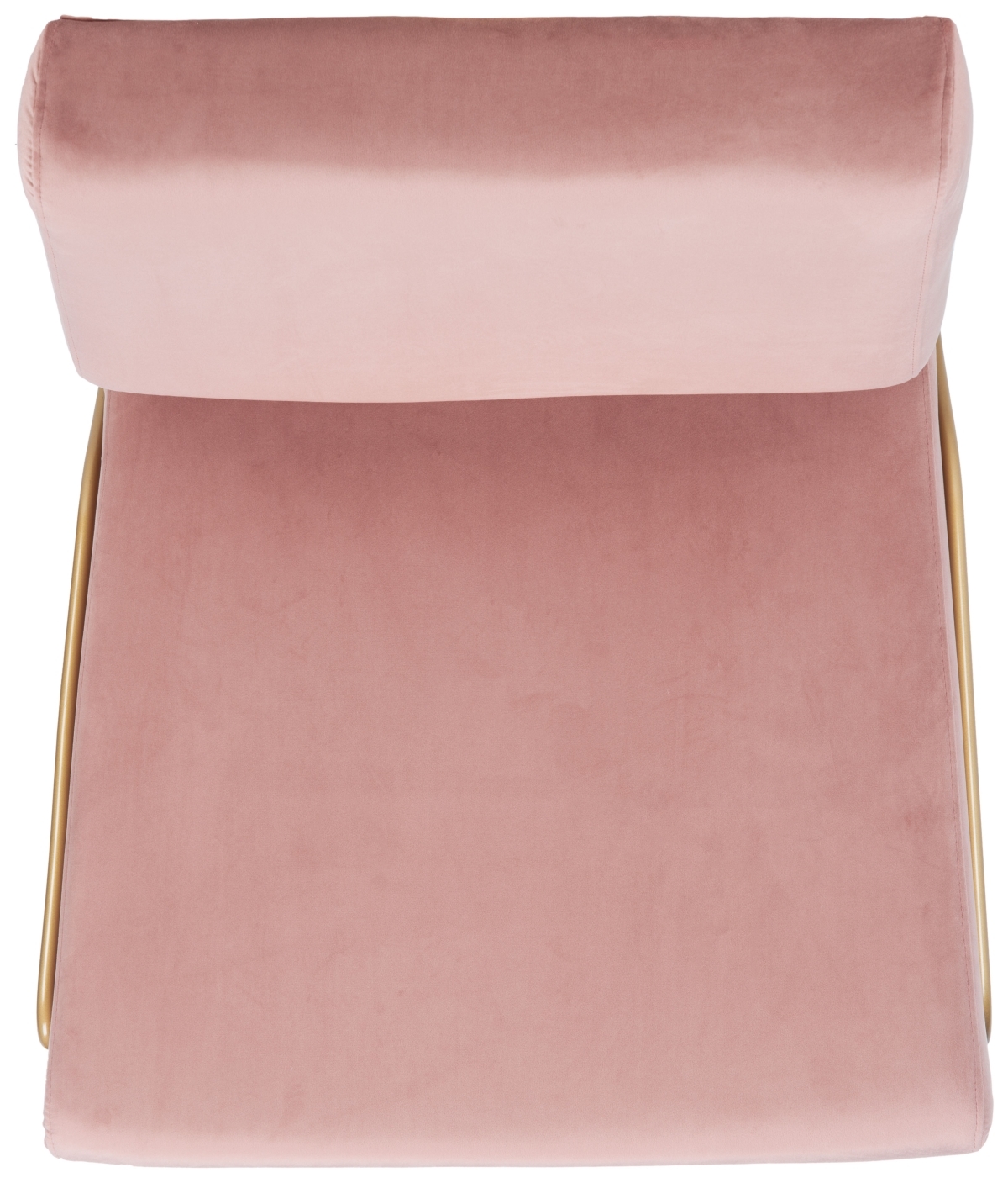 Romilly Velvet Accent Chair - Dusty Rose / Gold - Safavieh - Image 4
