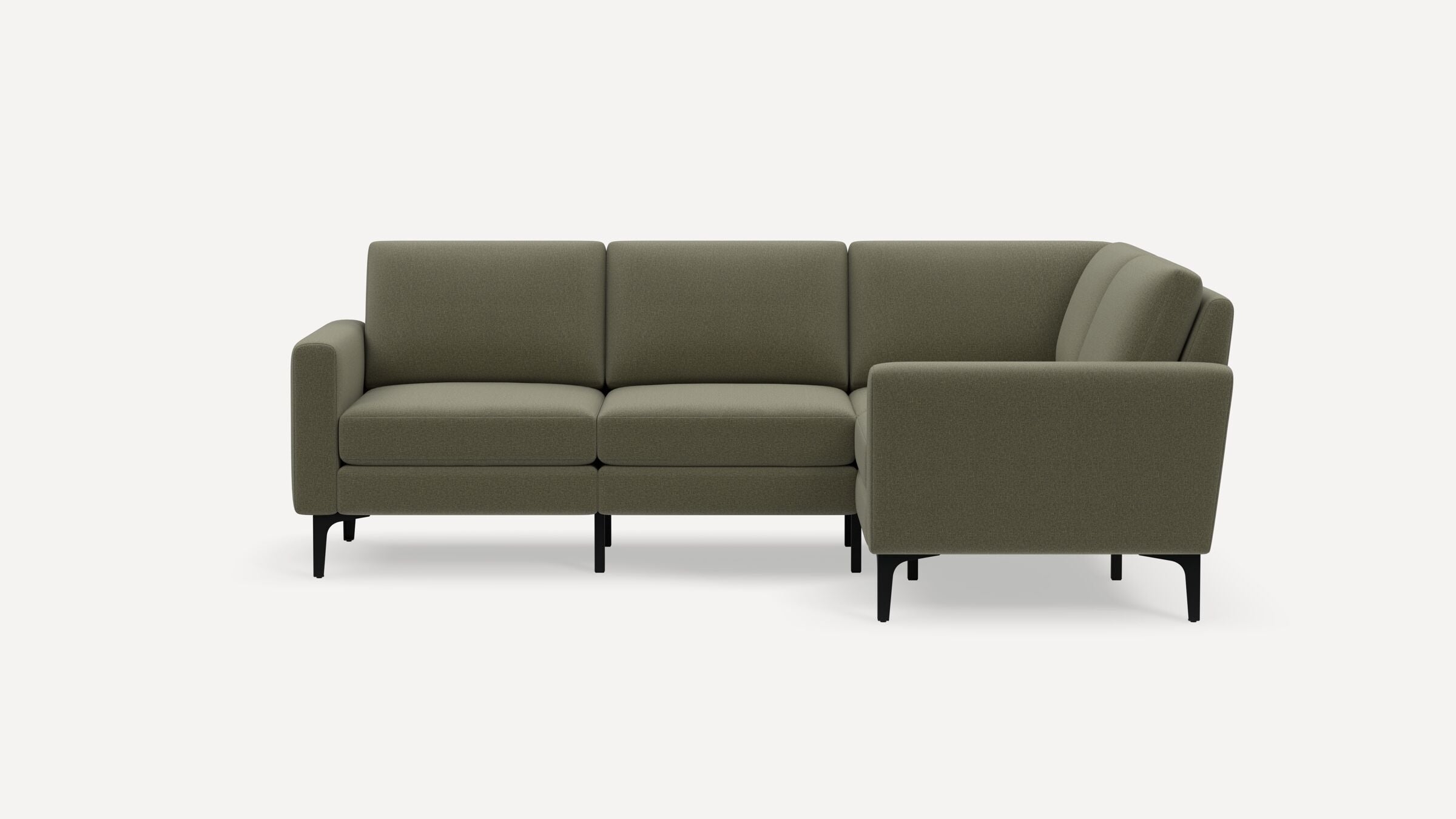 Nomad 4-Seat Corner Sectional - Moss Green - Performance Flatweave / Black - Metal / Block - Image 0