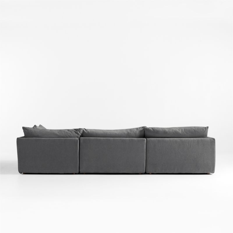 Unwind Modular 4-Piece L-Shaped Slipcovered Sectional Sofa - Image 1