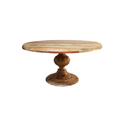 Ayers Mango Solid Wood Pedestal Dining Table - Image 0
