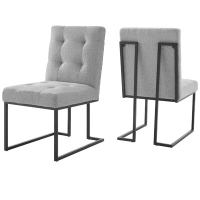 Kirstie Tufted Upholstered Metal Side Chair - Image 0