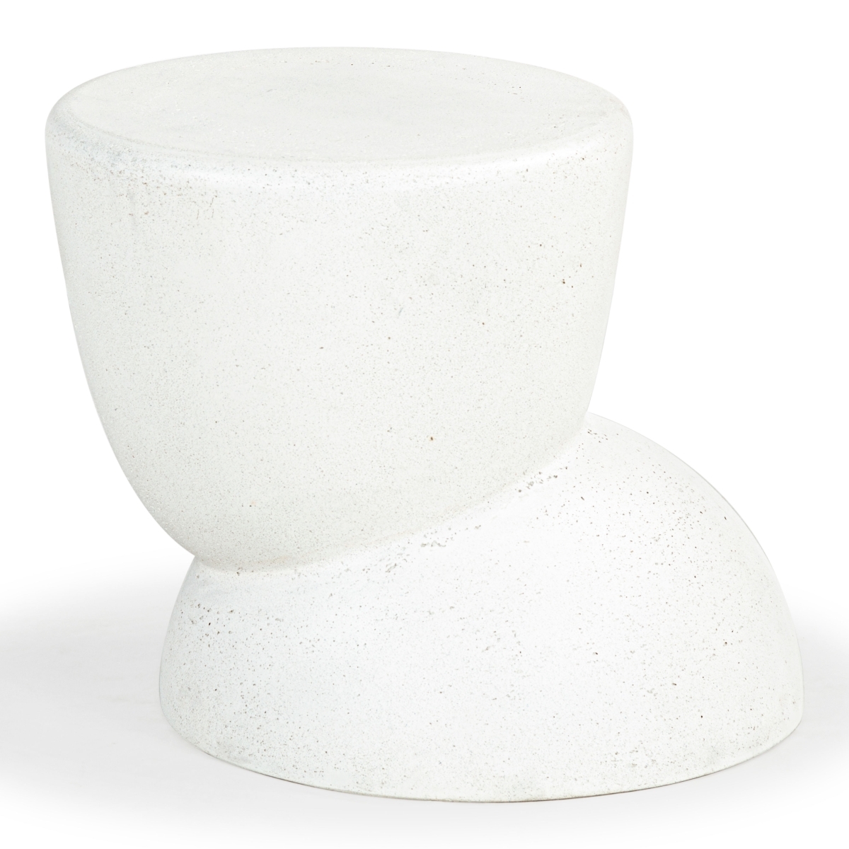 Glynda Concrete Accent Table - Ivory - Image 0