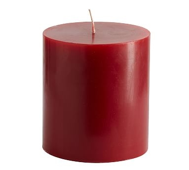 Unscented Pillar Candle, Red, 4x4.5" - Image 0