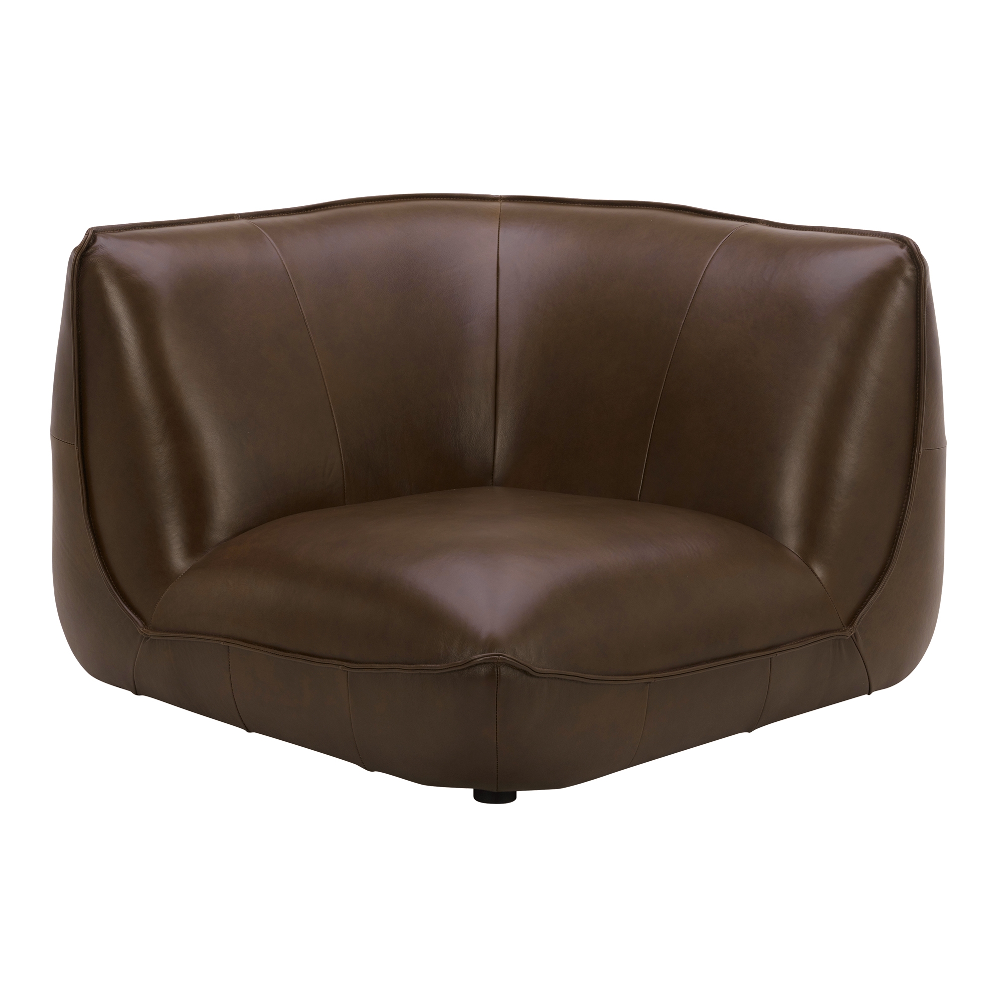 Zeppelin Leather Corner Chair Toasted Hickory - Image 3