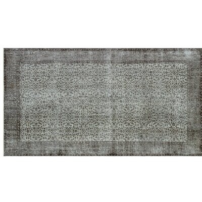 One-of-a-Kind Bardella Hand-Knotted 1960s Turkish Gray 5'2" x 9'4" Area Rug - Image 0