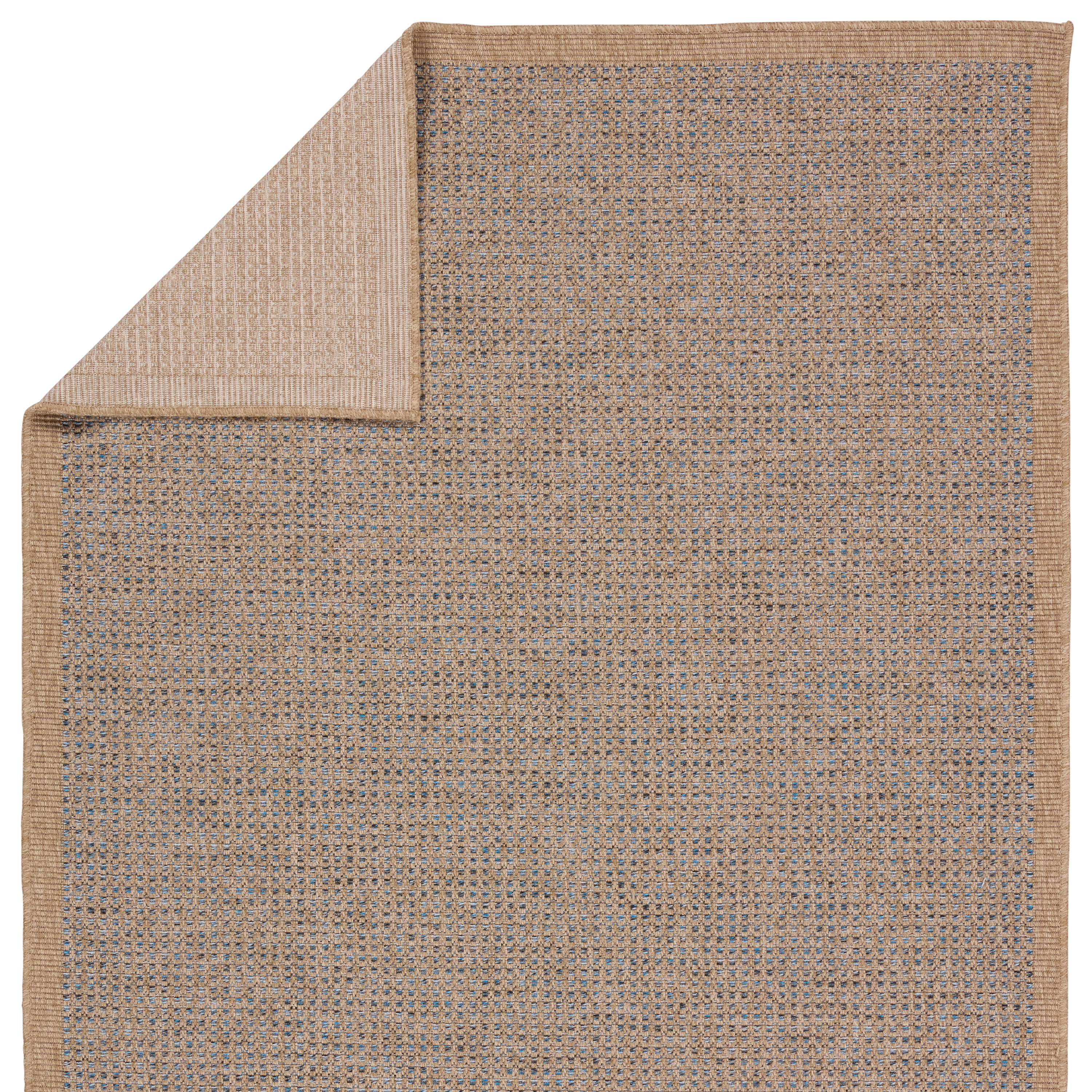 Vibe by Kidal Indoor/Outdoor Solid Brown/ Blue Area Rug (9'X12') - Image 2