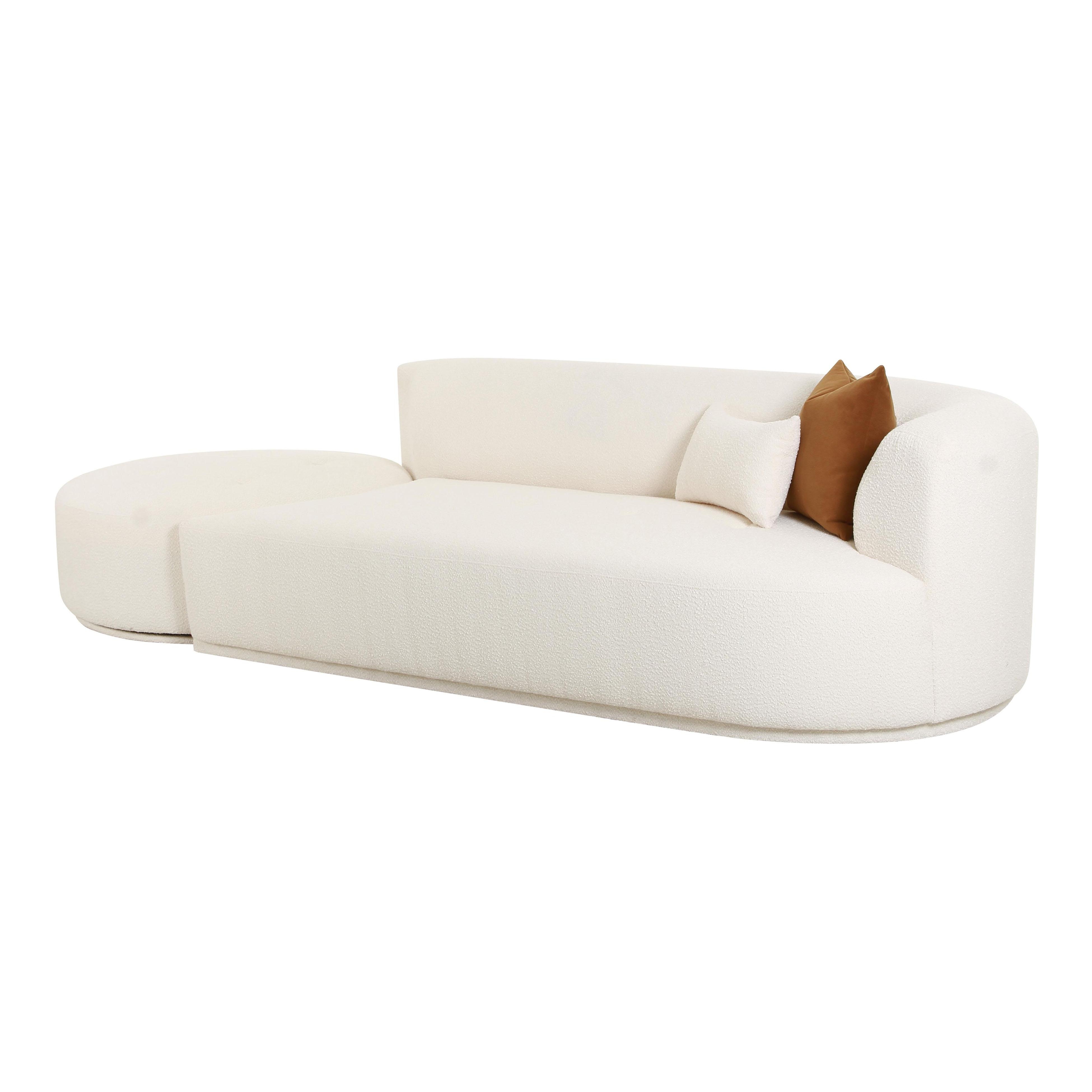 Fickle Cream Boucle 2-Piece Chaise Modular RAF Sofa - Image 2
