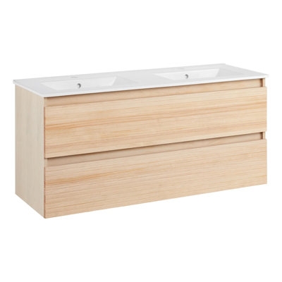 AllModern Kiah Wall-Mounted Double Bathroom Vanity