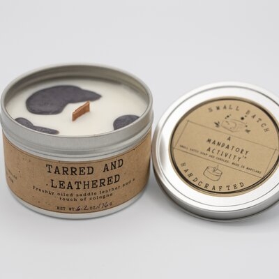 Tarred And Leathered Soy Candle - Image 0