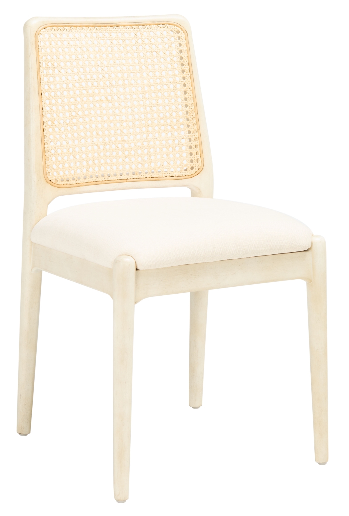 Reinhardt Rattan Dining Chair - White / Ivory - Safavieh - Image 3