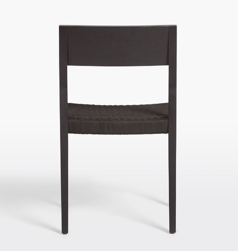 Bayley Black Ash Side Chair with Woven Black Rope Seat - Image 3