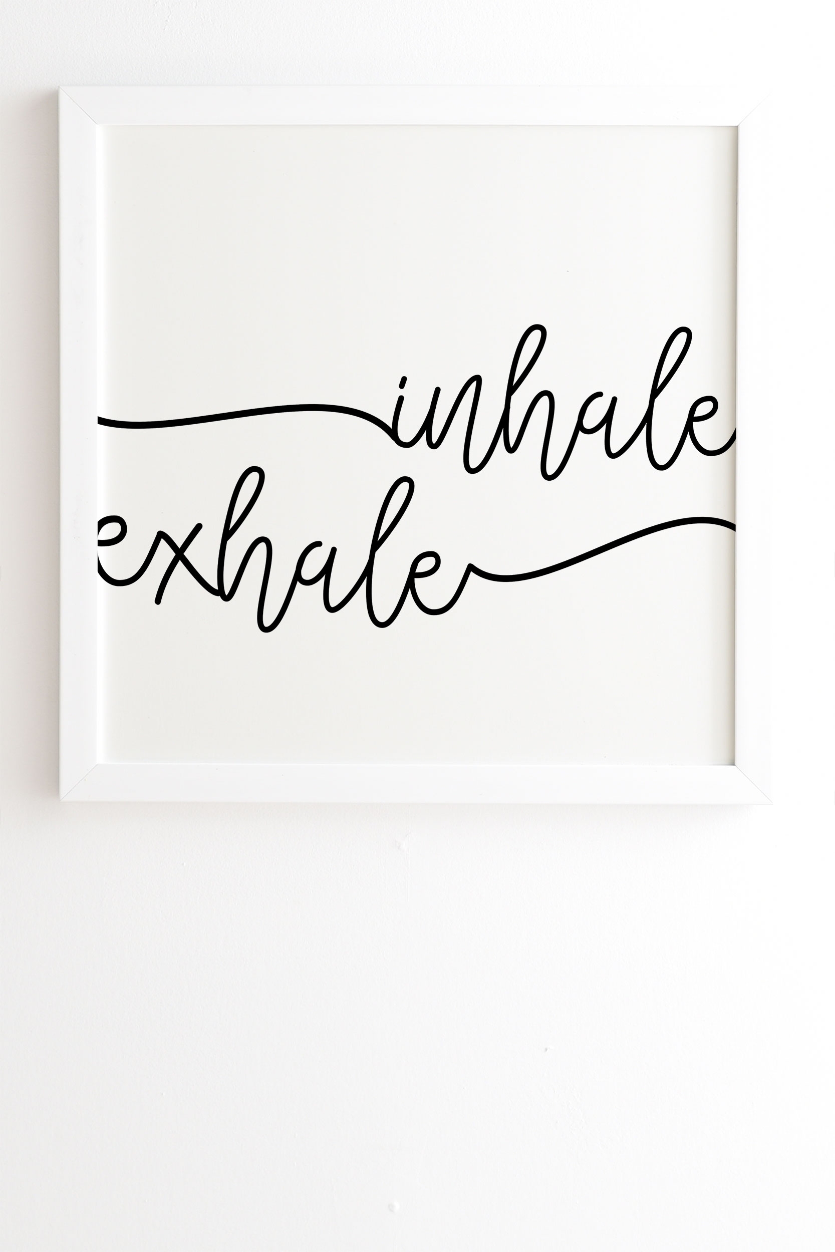 Inhale X Exhale by Sisi and Seb - Framed Wall Art Basic White 14" x 16.5" - Image 1