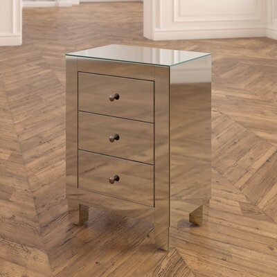 Rothenberg 3 Drawer Mirrored Accent Chest - Image 0