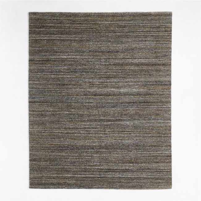 Rimini Wool Handwoven Dark Grey Area Rug 8'x10' - Image 0
