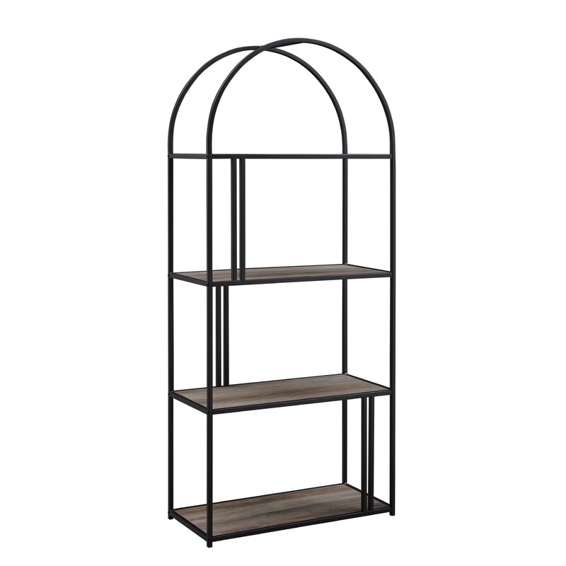 Helfer Steel Geometric Bookcase, Gray Wash - Image 4