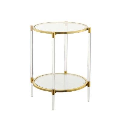 Sevgi Glass Top End Table with Storage - Image 0