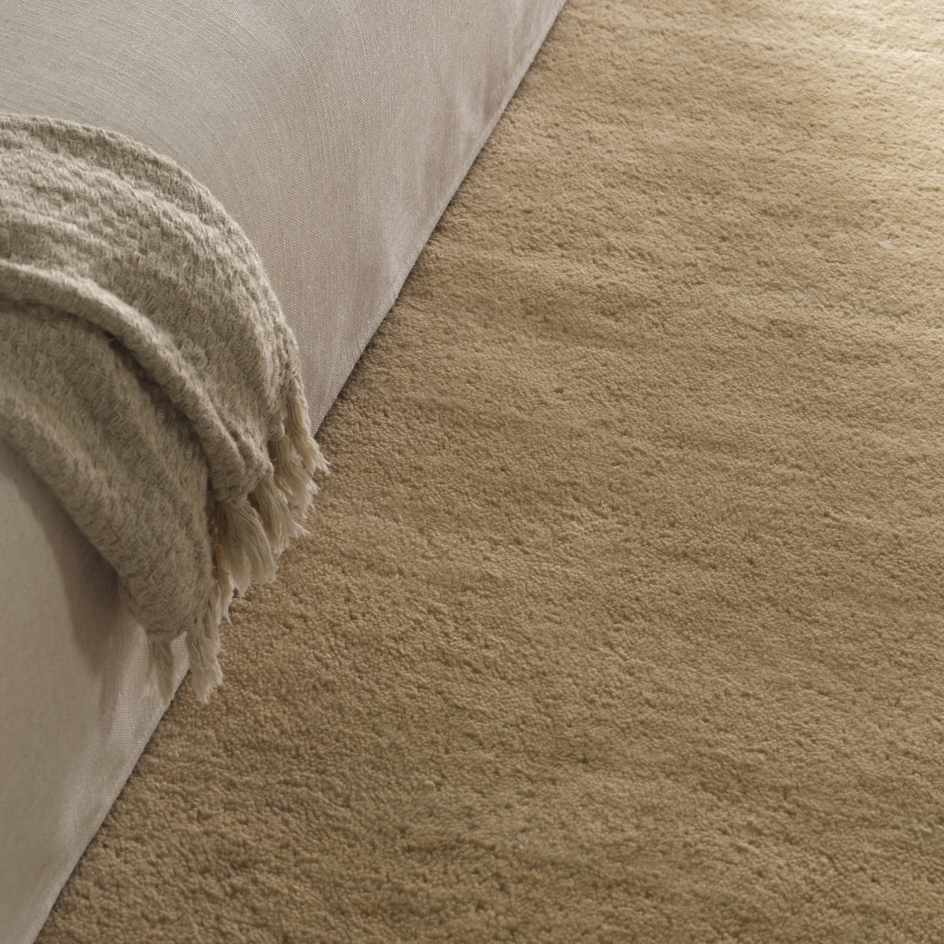 Colson BKR03 Handknotted Solid Tan and Brown Area Rug (10'x14') - Image 5