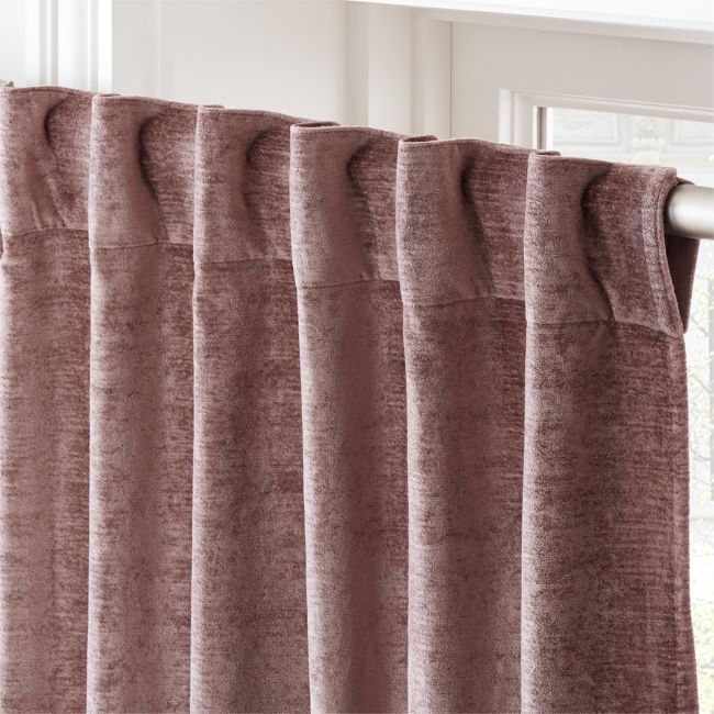 Cotton Viscose Dusty Blush Curtain Panel 48"x96" - Image 0