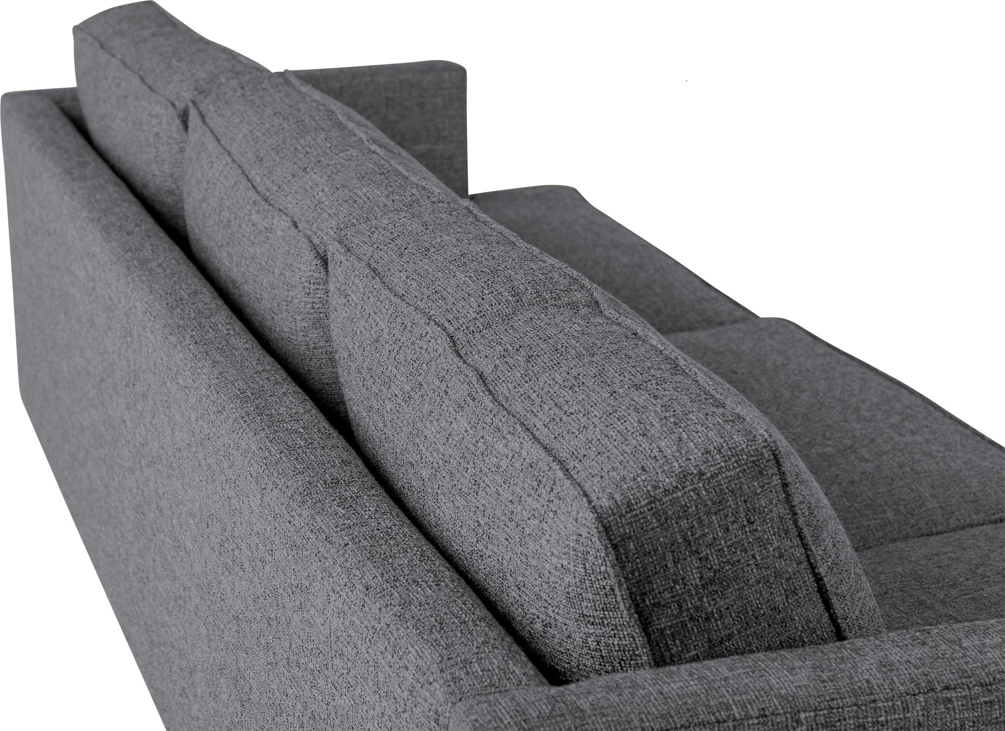Gray Preston Mid Century Modern Grand Sofa - Essence Ash - Mocha - Image 4