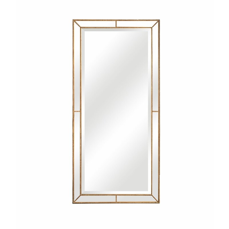 Roxburghe Beveled Full Length Mirror Finish: Antique Gold, Size: 86" H x 40"W x 1.4"D - Image 0
