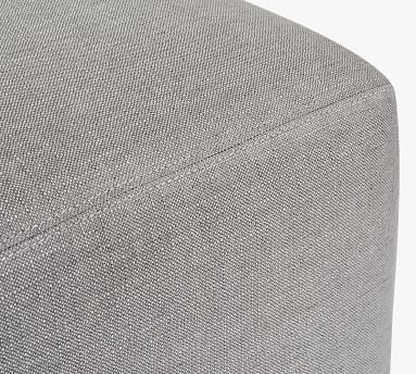 Universal Upholstered Dining Bench, Gray Wash Frame, Heathered Twill Stone - Image 1