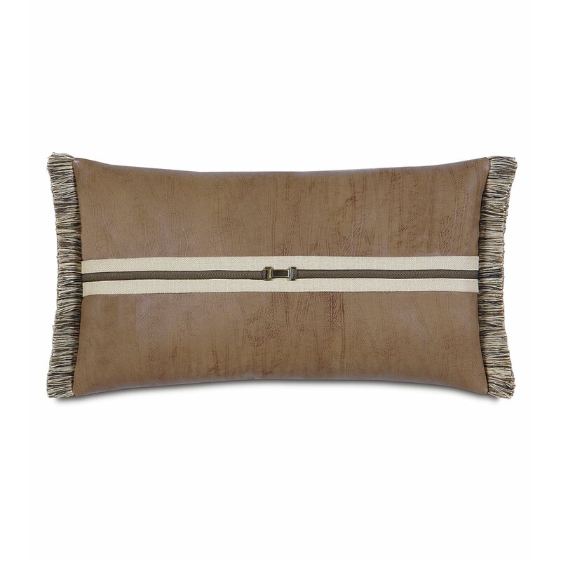 Eastern Accents Aiden Faux Leather Lumbar Pillow Cover & Insert - Image 0