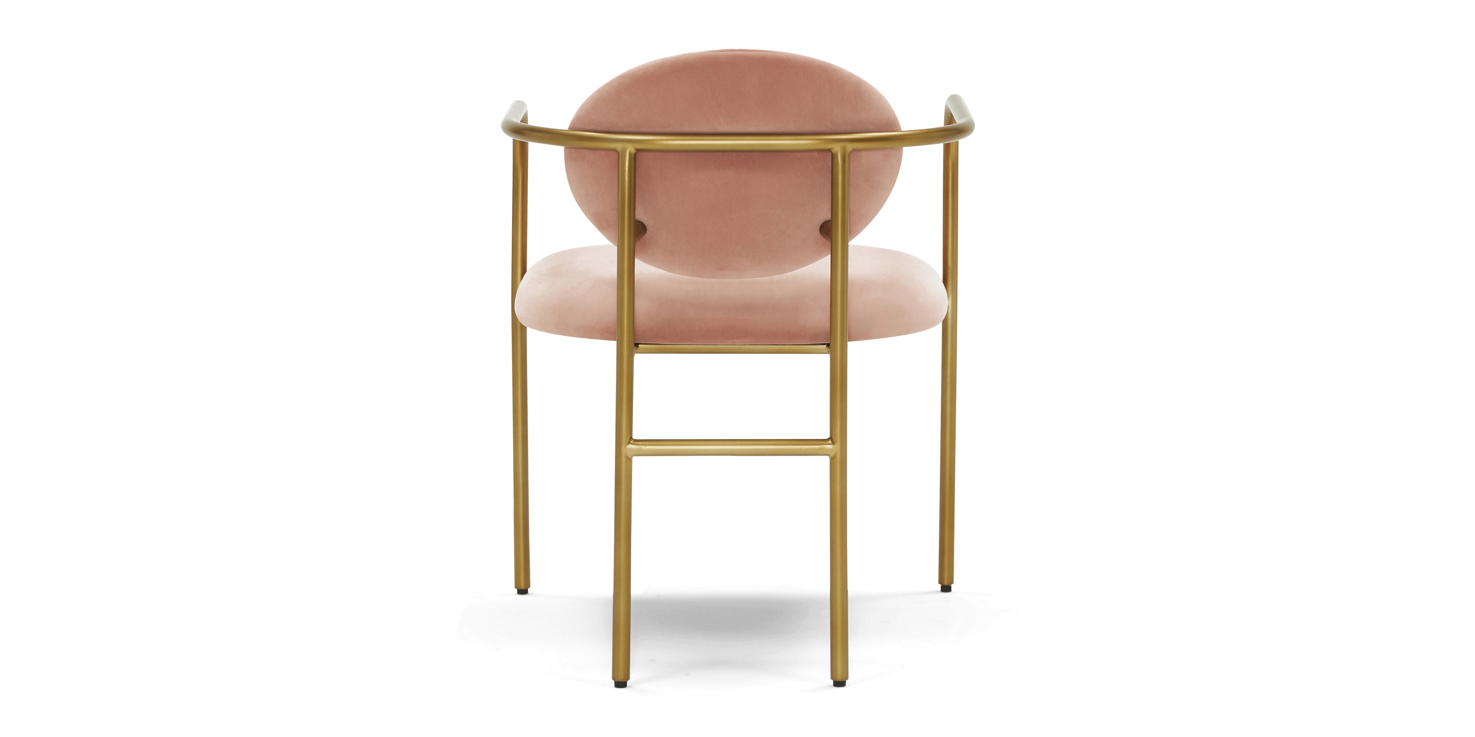 Pink Soleil Mid Century Modern Dining Chair - Royale Blush - Image 4