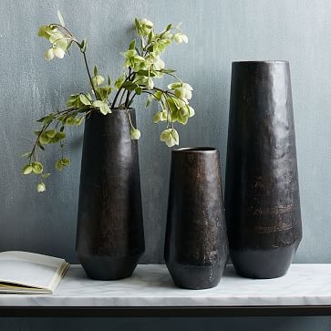 Recycled Metal Vase, Set of 3 - Image 0