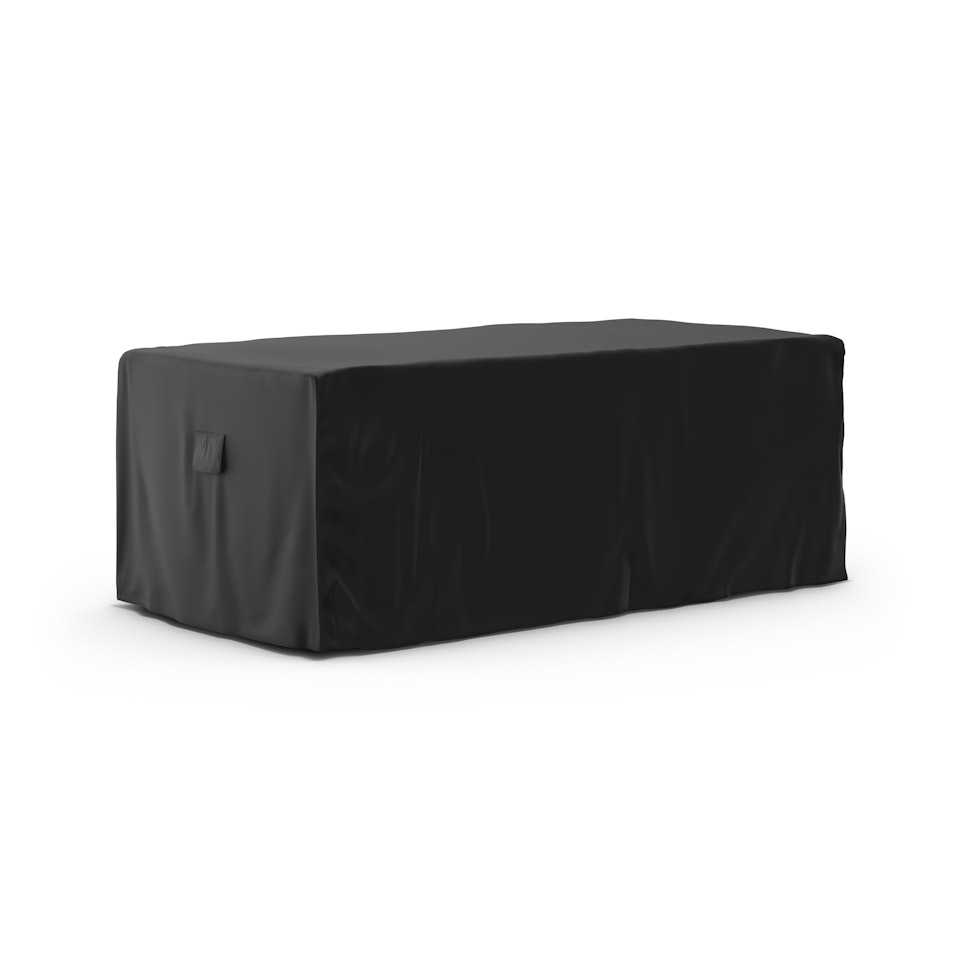 Sardis Outdoor Dining Table Cover for 6 - Black - Image 1