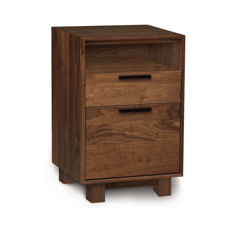 Copeland Furniture Linear Office 2-Drawer Vertical Filing Cabinet Color: Natural Walnut - Image 0