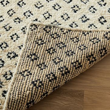 Hand Knotted Jute Diamonds Rug, 5'x8', Natural - Image 2