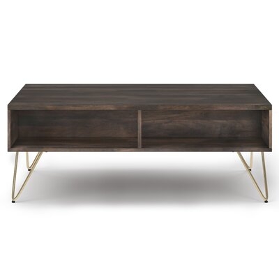 Claudia Solid Wood Coffee Table with Storage - Image 0