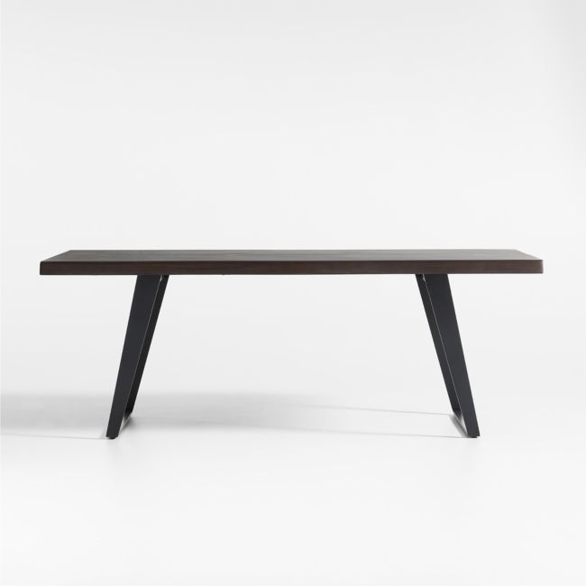 Yukon 80" Black-Brown Live Edge Wood Dining Table - Image 1