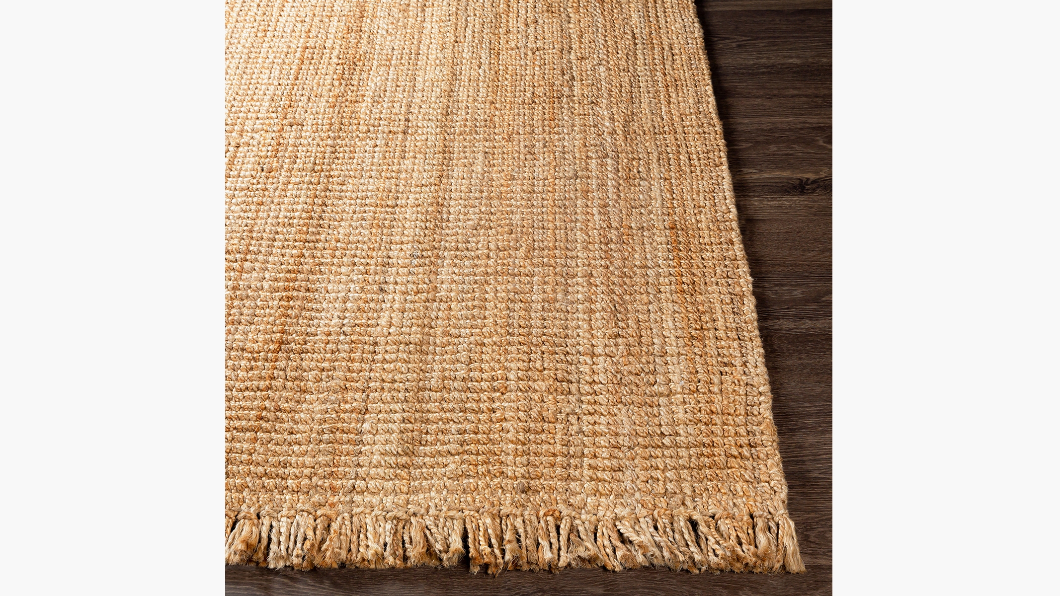 Fringe Jute Rug, Tan Fringe Jute, 4' x 6' - Image 2