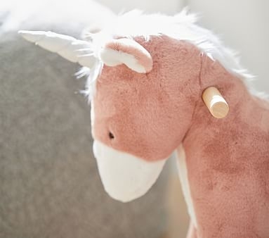 Unicorn Plush Nursery Rocker, Pink - Image 4