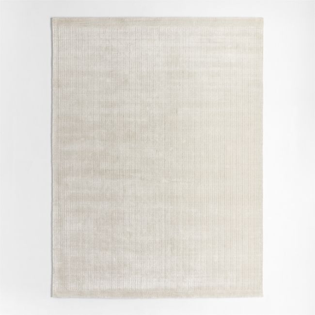 Solid Grid Ivory Kids Performance Area Rug 5'x8' - Image 0