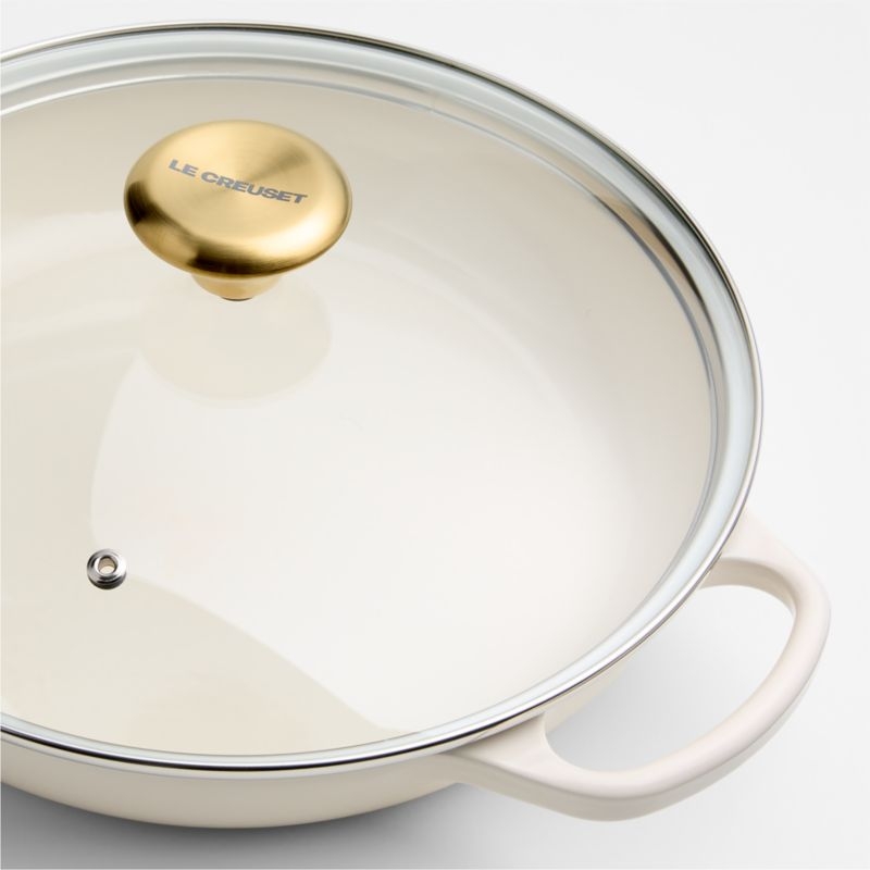 Le Creuset ® 2.25-Qt. Cream Enameled Cast Iron Braiser with Glass Lid - Image 1