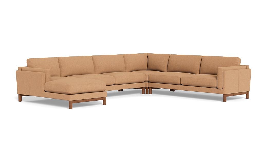Gaby Leather Corner Sectional with Left Chaise - Image 1