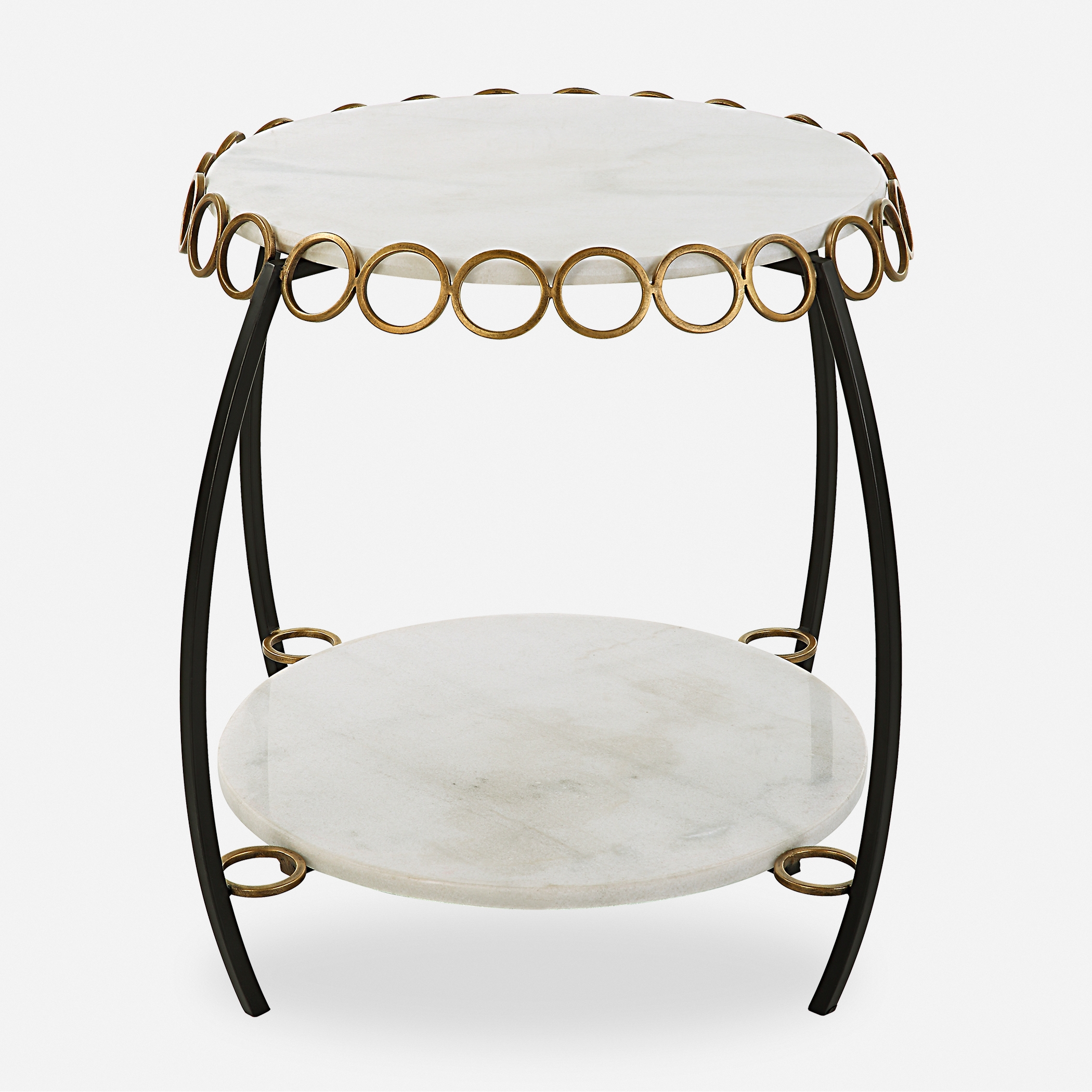 Chainlink White Marble Side Table - Image 0