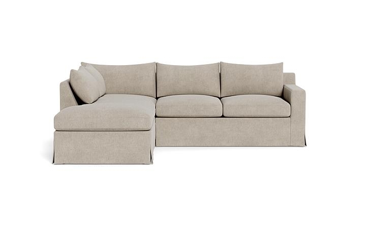 Sloan Slipcovered 3-Seat Left Bumper Sectional - Image 0