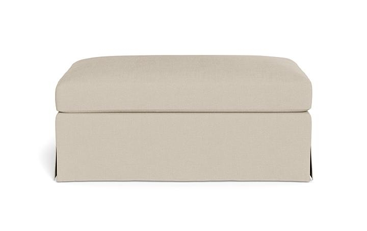 Sloan Slipcovered Ottoman - Image 0