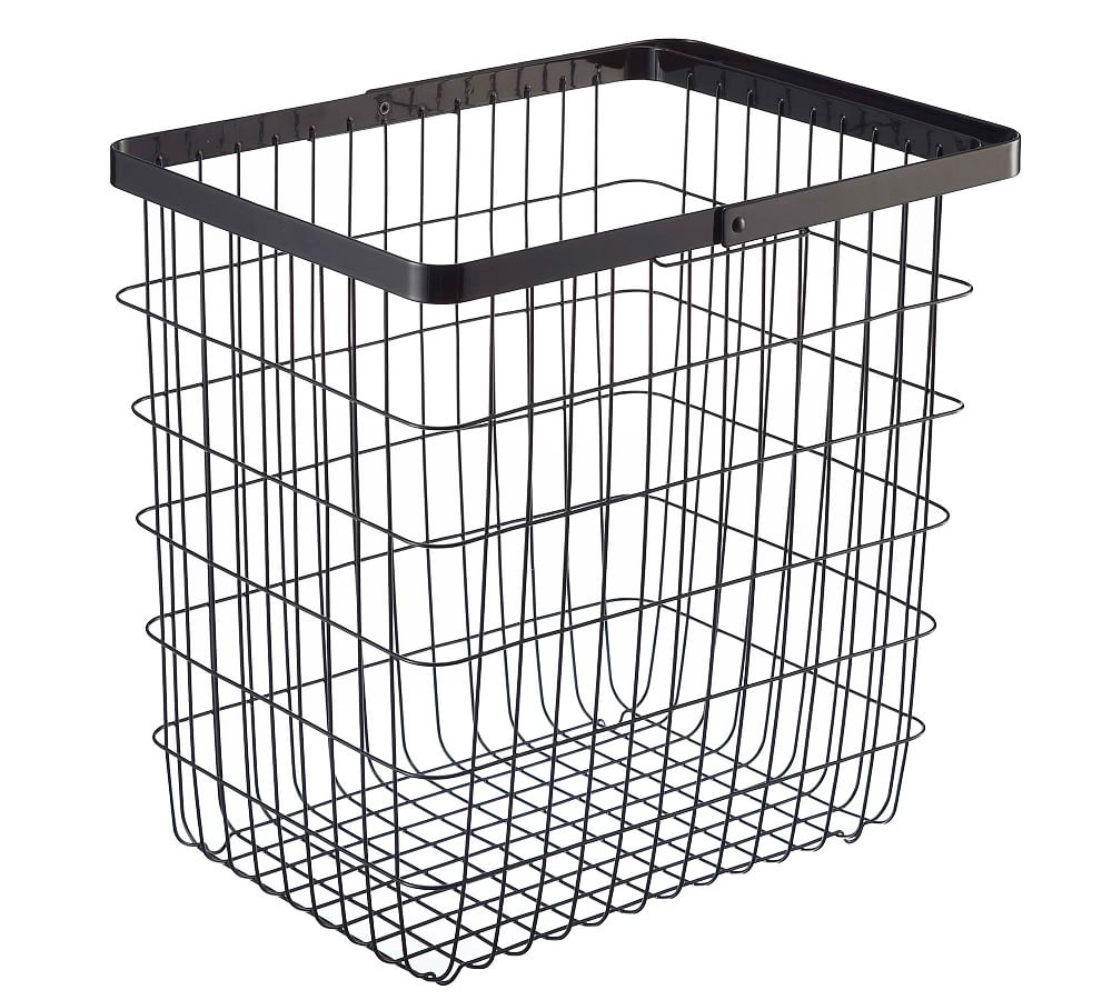 Yamazaki Wire Laundry Basket, Black - Image 0
