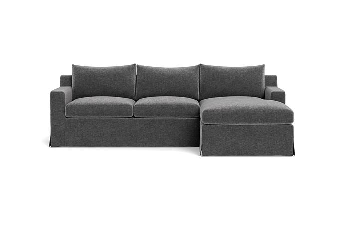 Sloan Slipcovered Right Chaise Sectional - Image 0