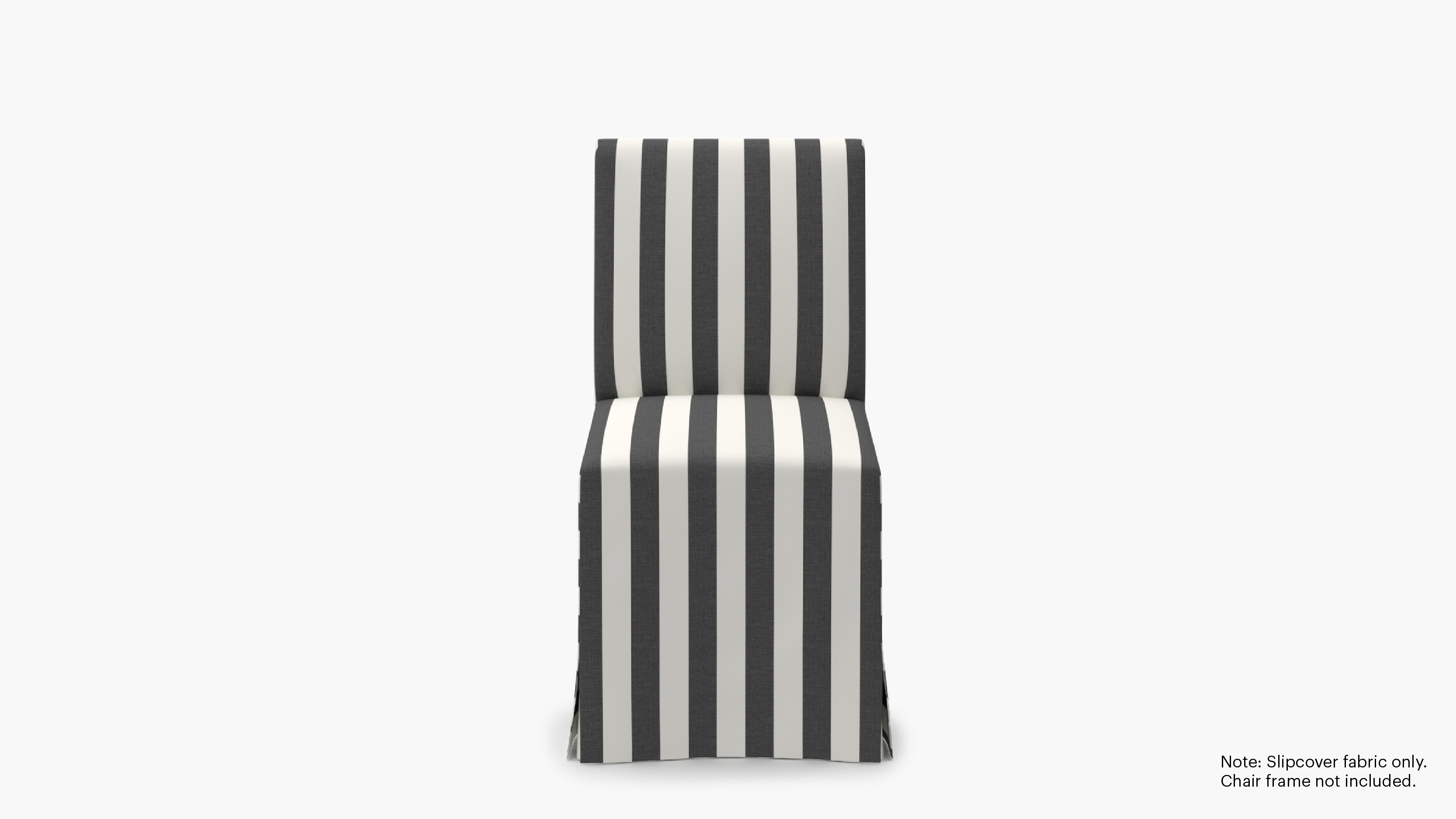 Slipcovered Signature Dining Chair - Cover Only, Ink Cabana Stripe - Image 0