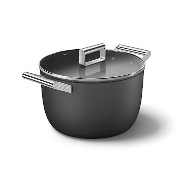 Smeg Cookware 5-Qt Casserole Dish with Lid, Black - Image 1