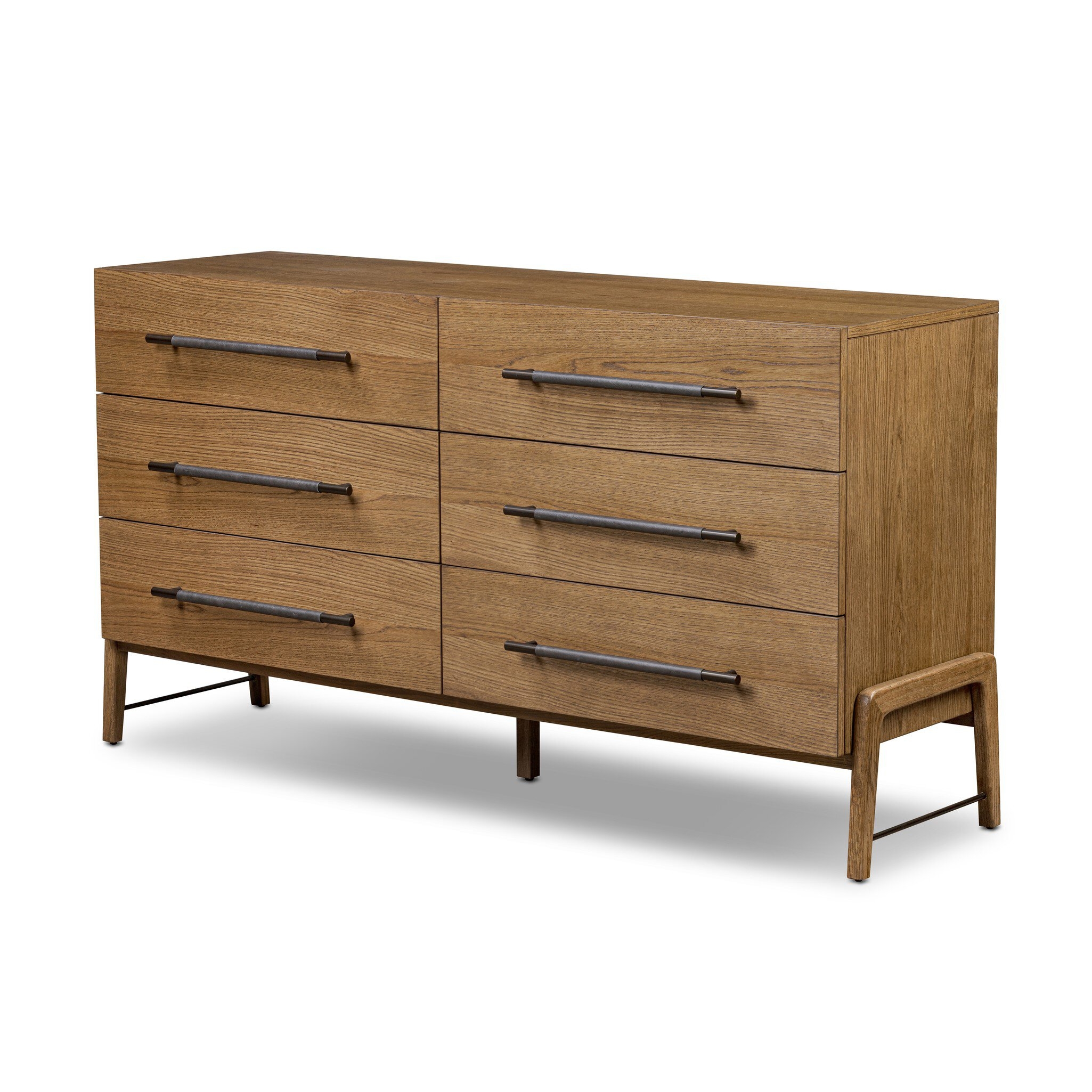 Rosedale 6 Drawer Dresser - Amber Oak Veneer - Image 1