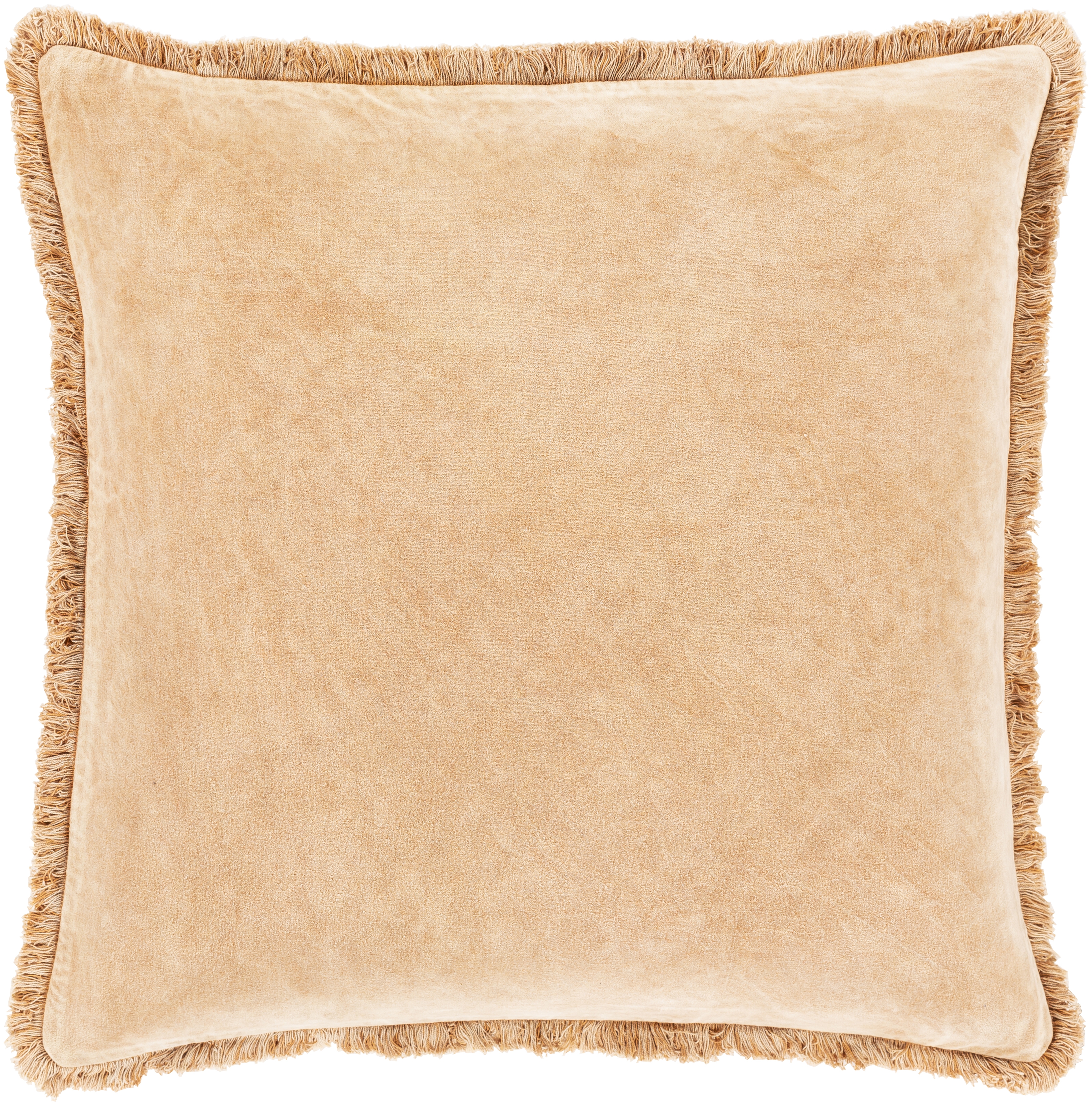 Washed Cotton Velvet Throw Pillow, 20" x 20", with poly insert - Image 0