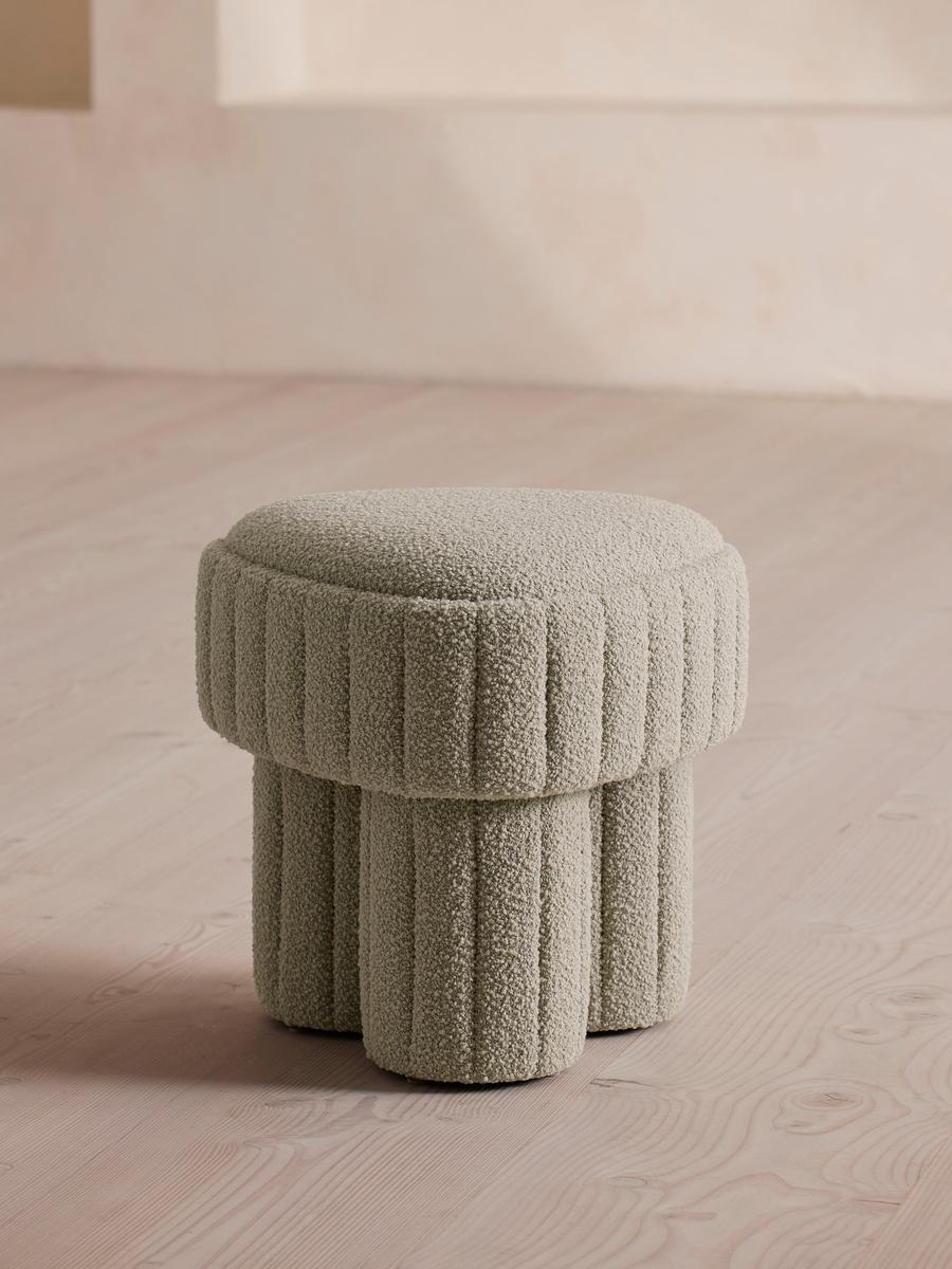 Rhea Footstool, Boucle, Pistachio, US - Image 0